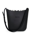 Elegant Fenn – Black – Pattern Inner – Silver Zip – Black Flat Handle