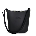 Elegant Fenn – Black – Pattern Inner – Silver Zip – Black Flat Handle