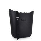 Elegant Fenn – Black – Pattern Inner – Silver Zip – Black Flat Handle