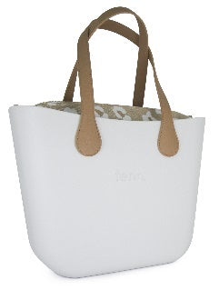 Original Collection – White – Pattern Inner – Gold Zip – Flat Light Stone Handle