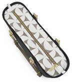 Original Collection – Black – Pattern Inner – Gold Chain Handle – Light Stone Strap